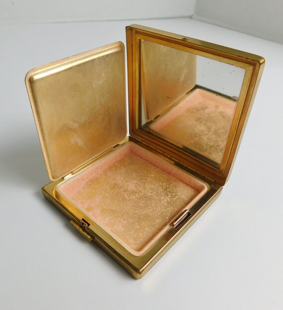 1940's Square Plaid Compact by Harriet Hubbard Ay… - image 10