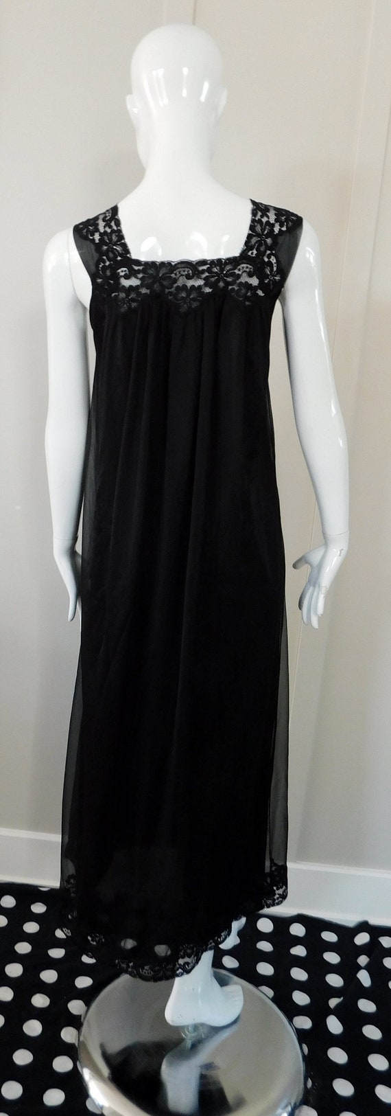 1960's Vintage French Maid Square Neck Nightgown - image 7