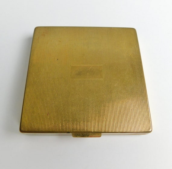1940's Square Plaid Compact by Harriet Hubbard Ay… - image 3