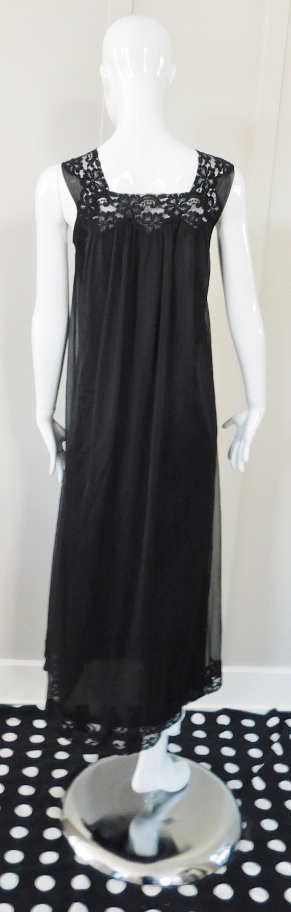 1960's Vintage French Maid Square Neck Nightgown - image 6