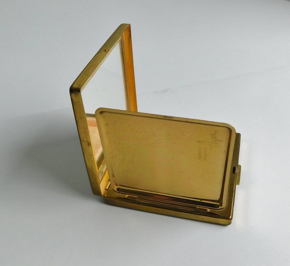 1940's Square Plaid Compact by Harriet Hubbard Ay… - image 9