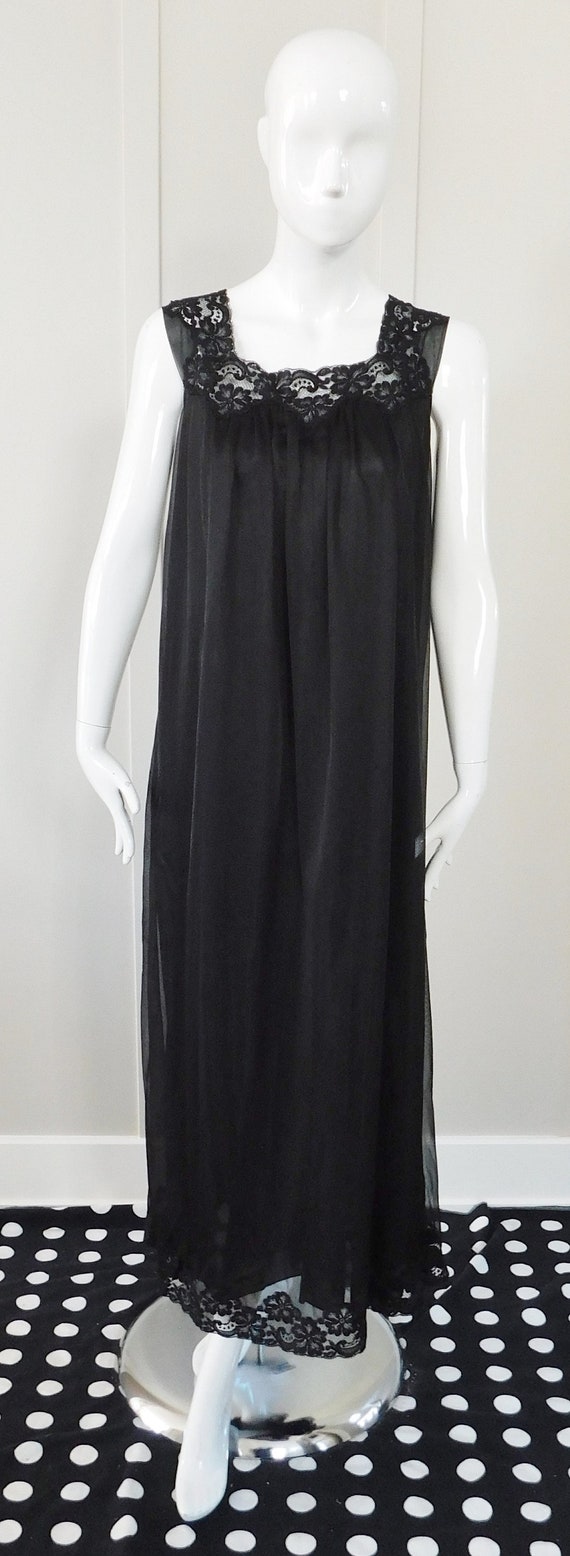 1960's Vintage French Maid Square Neck Nightgown - image 2
