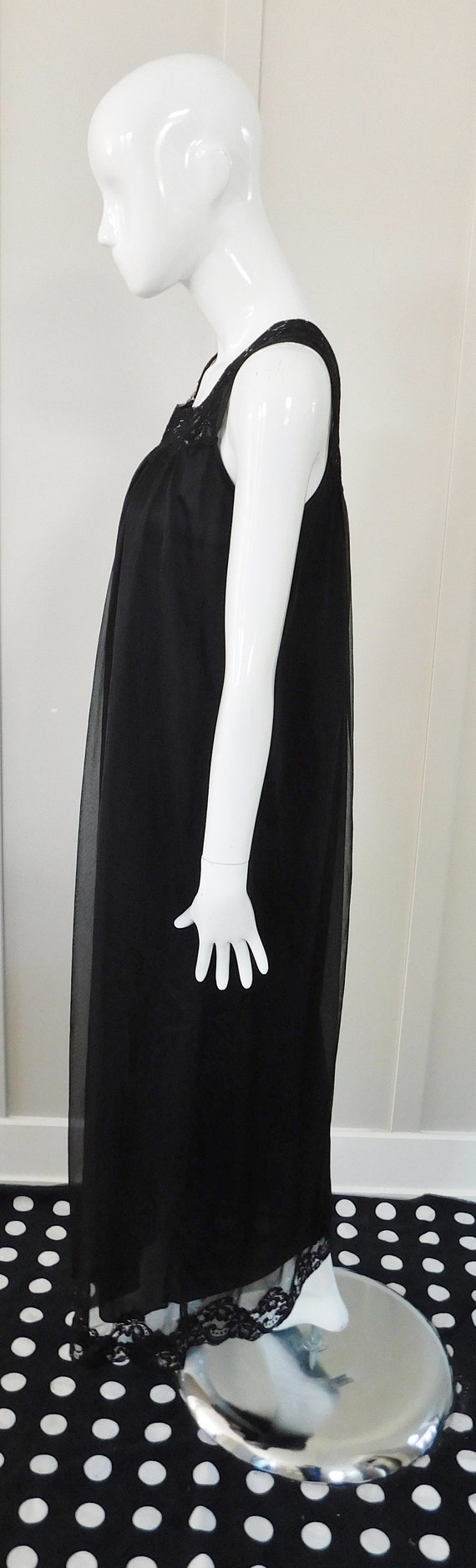 1960's Vintage French Maid Square Neck Nightgown - image 5