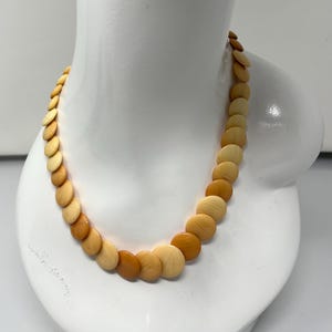1940's -1950's Butterscotch Graduated Disc Necklace