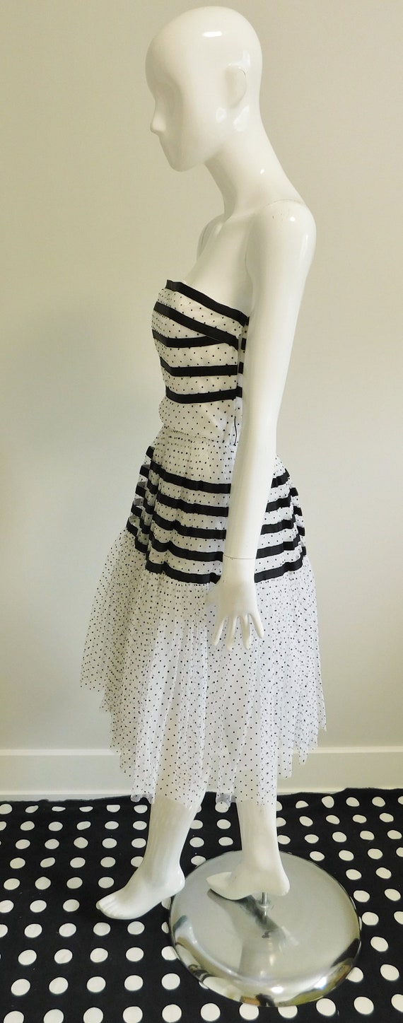 1980's Strapless Prom Dress by Albert Nipon - image 6