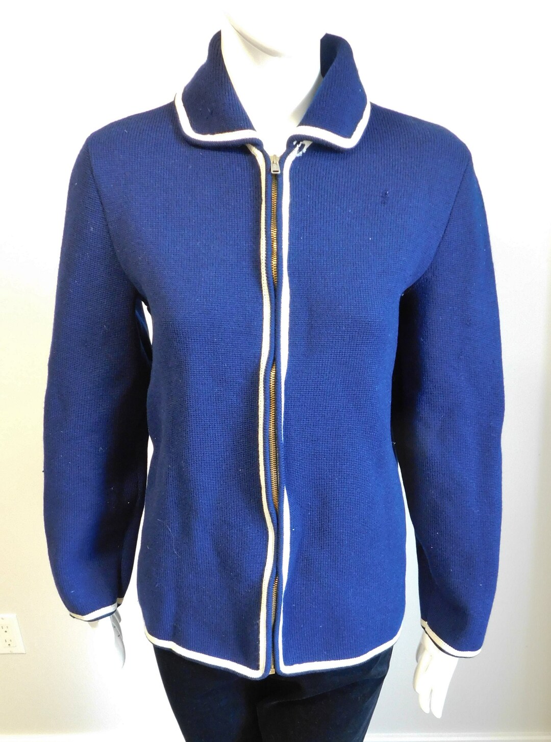 1960's Wool Zippered Cardigan - Etsy