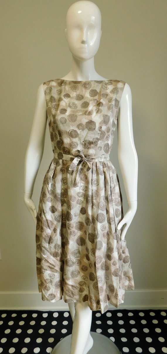brown and white swirl dress WOMEN'S NAUTILUS SWIRL DREW DRESS