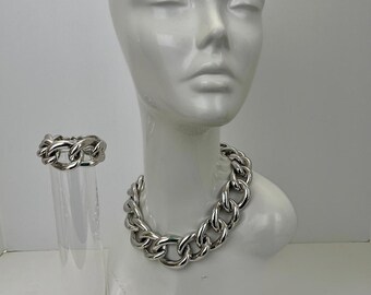 Collar y pulsera de cadena gruesa de Oscar de la Renta