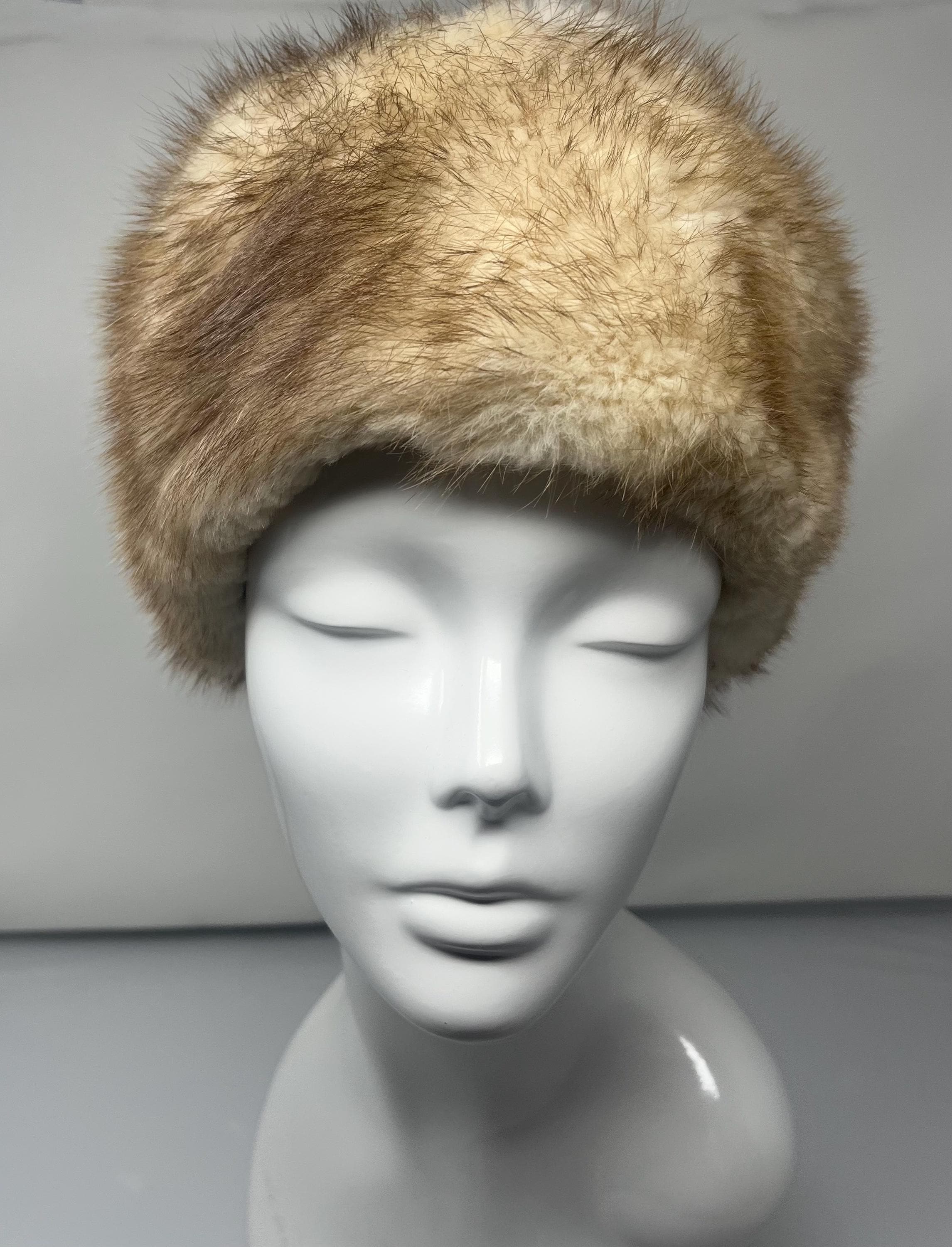 Vintage Fox Fur Pillbox Hat 1960s Halo Fur Hat Old Hollywood  display picture 1