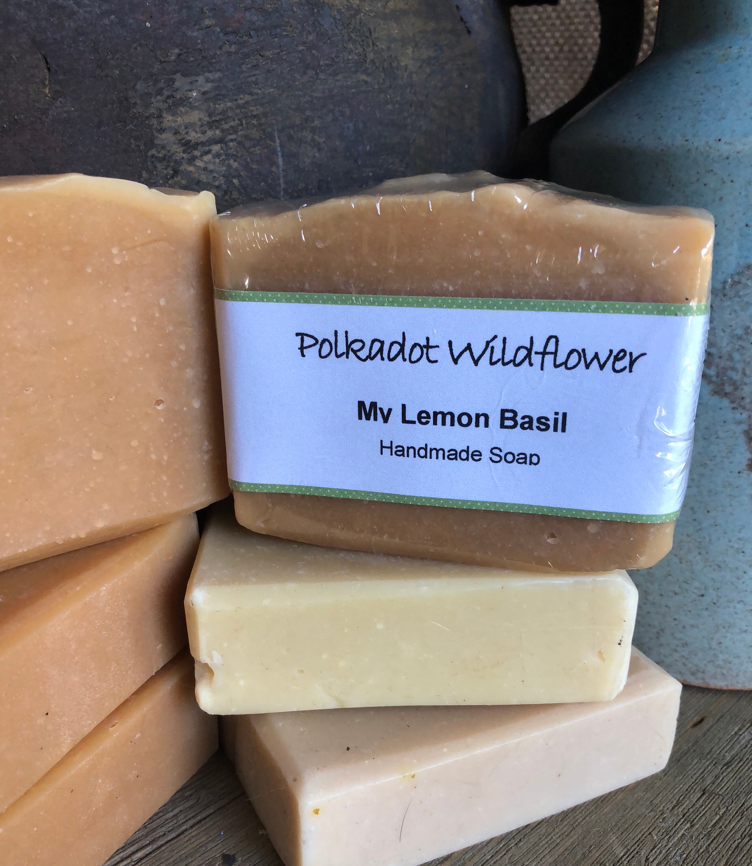 My Lemon Basil Handmade Soap by Polkadot Wildflower Etsy