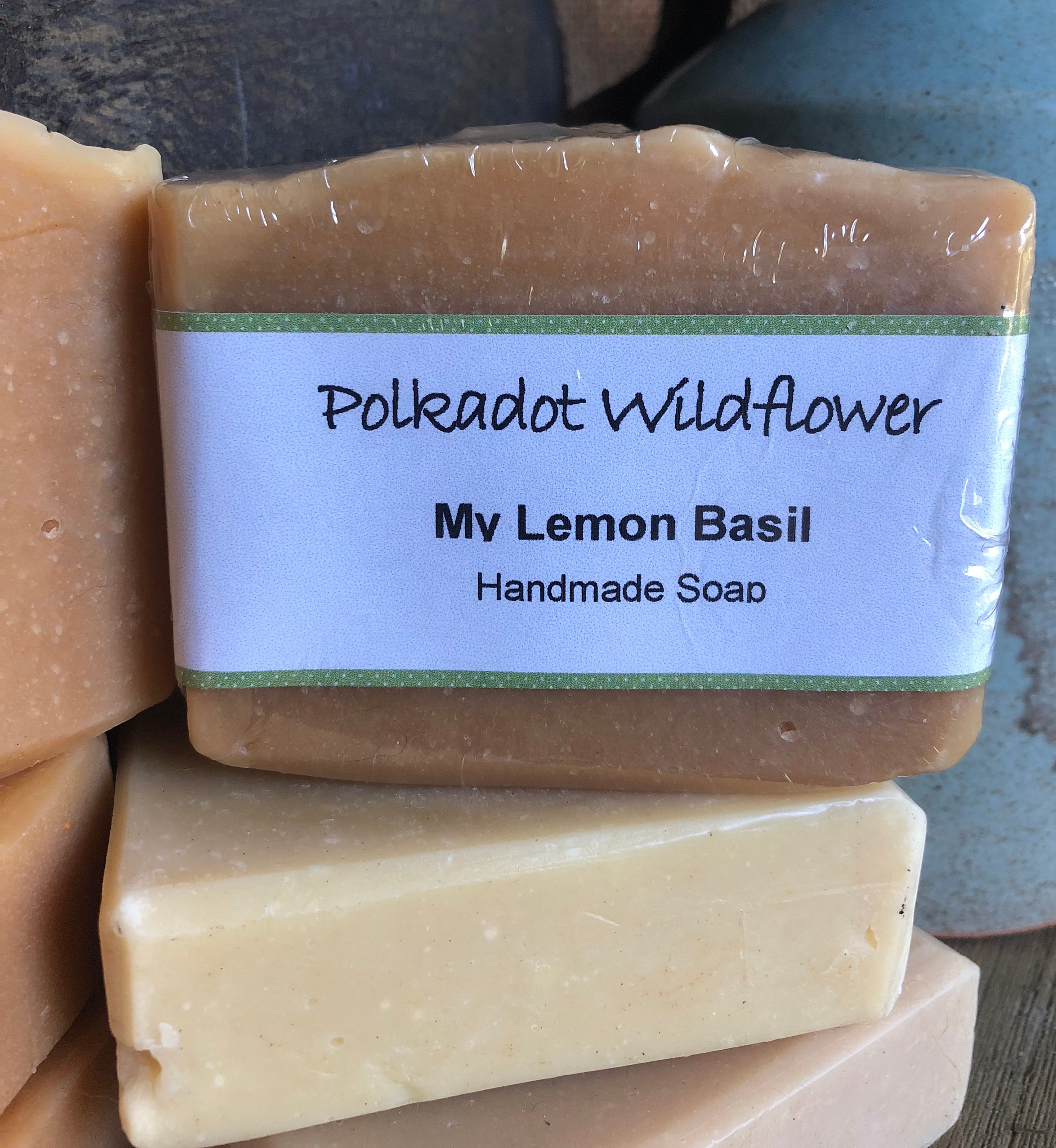 My Lemon Basil Handmade Soap by Polkadot Wildflower Etsy