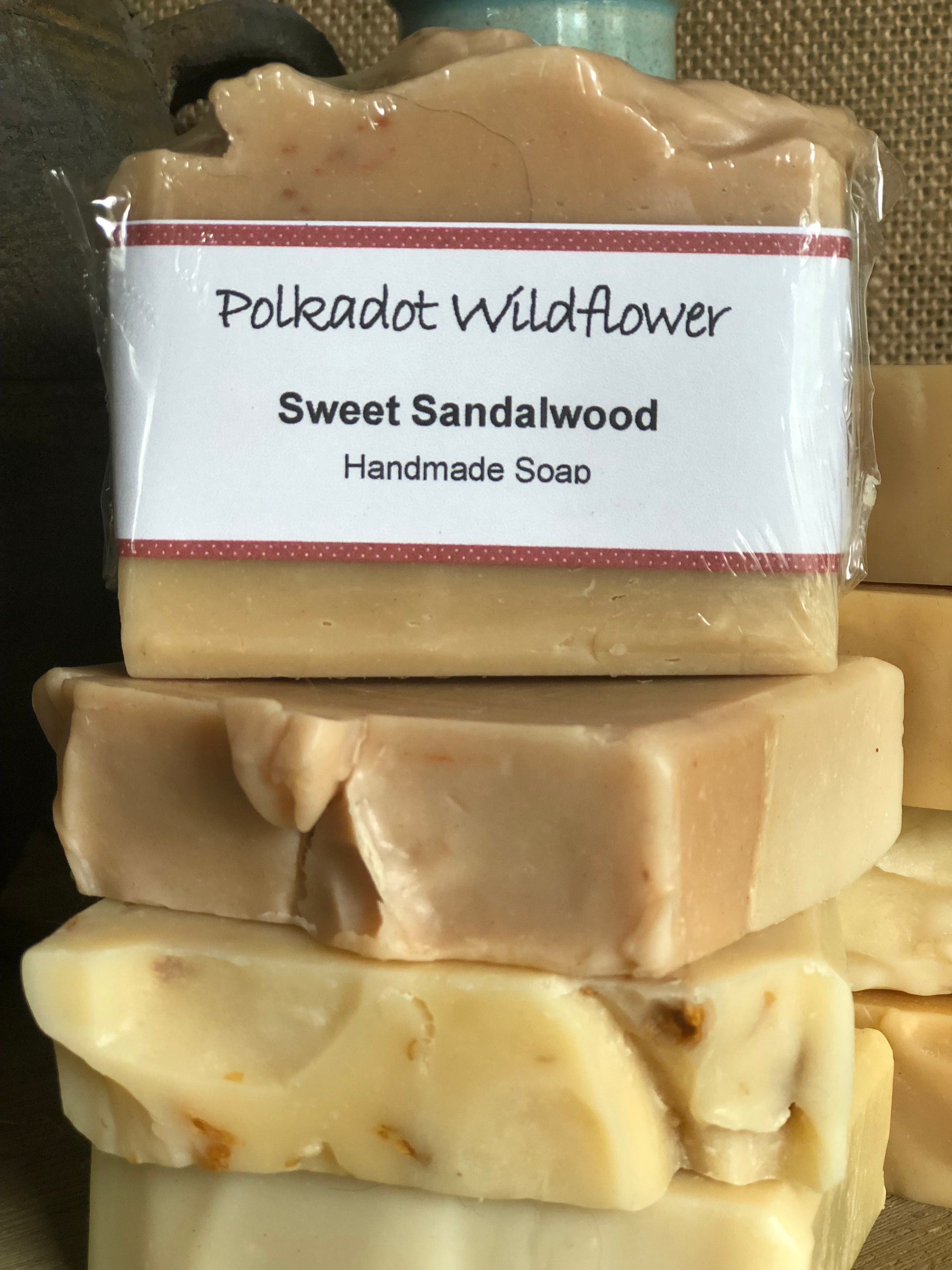 Sweet Sandalwood Handmade Soap by Polkadot Wildflower... Etsy