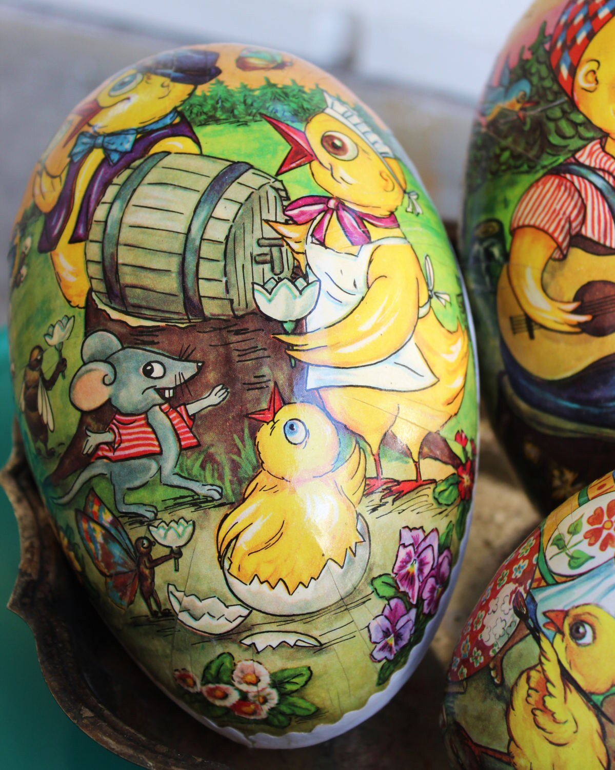 Vintage Papiermâché EASTER EGGS Made in Germany Large Size Etsy