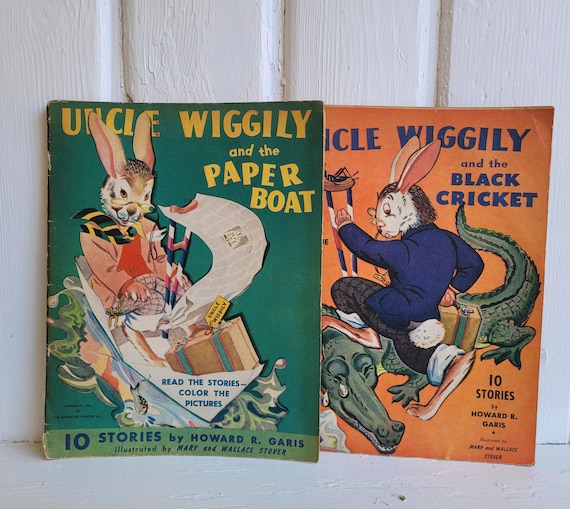 Set of UNCLE WIGGILY Vintage Children's Books 1940s Coloring Story Book