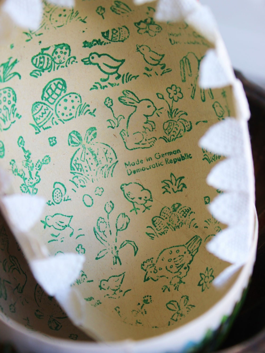 Vintage Papiermâché EASTER EGGS Made in Germany Large Size Etsy