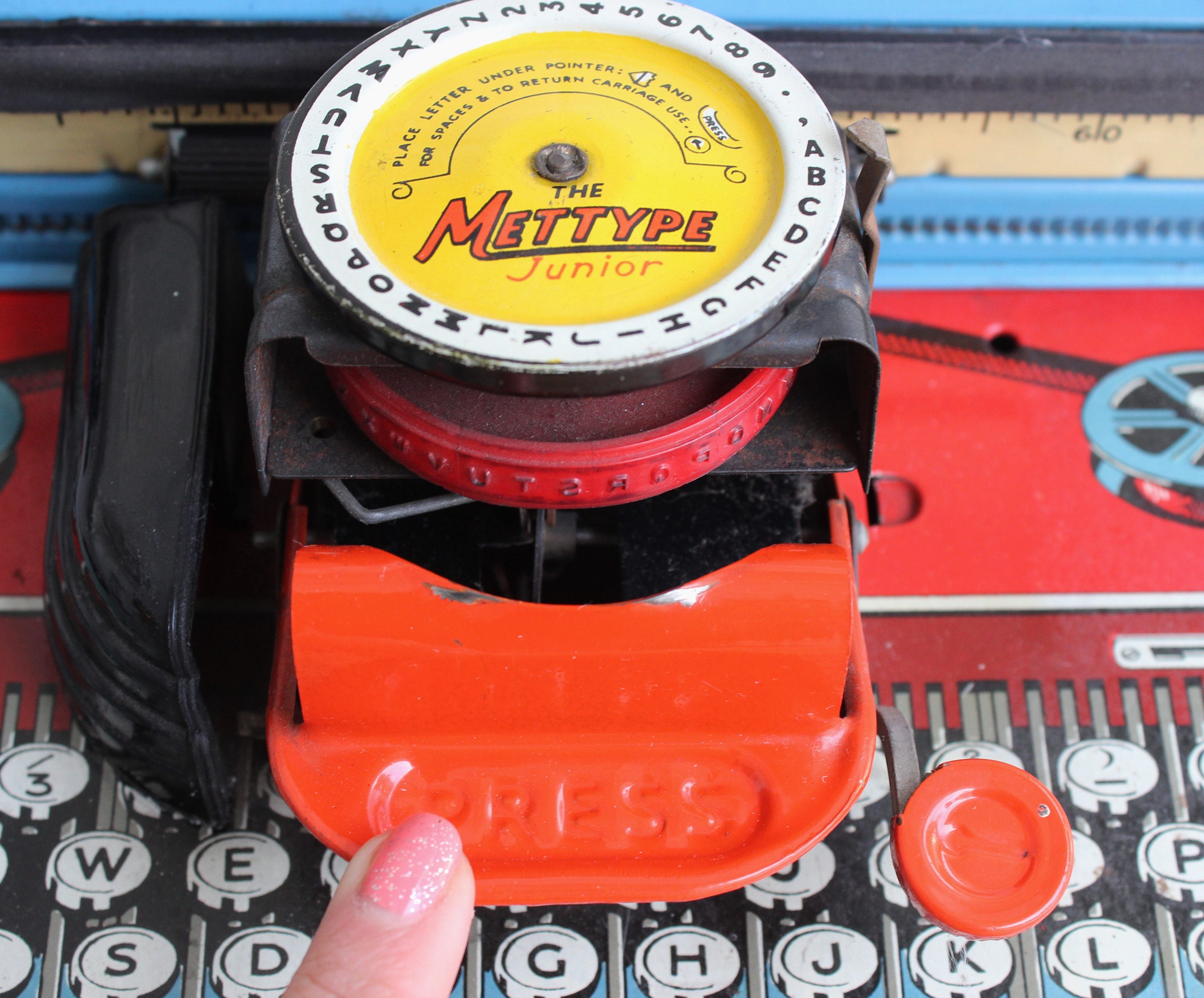Rare Vintage Tin Toy Typewriter, METTYPE JUNIOR Made in Great Britain ...