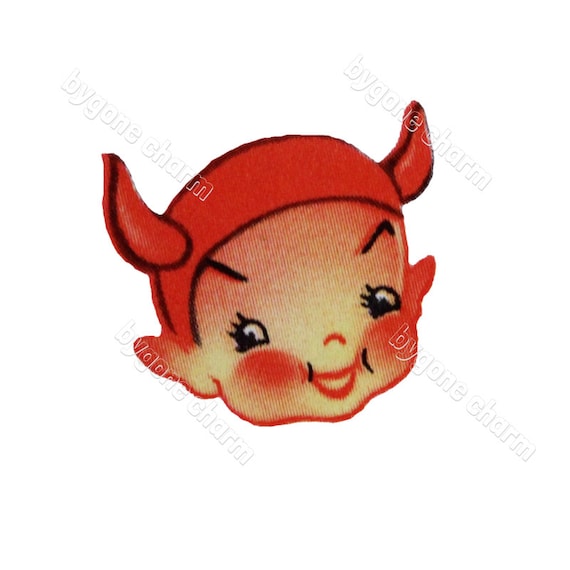 Vintage CUTE DEVIL Halloween Clip Art Printable Digital Download - Etsy