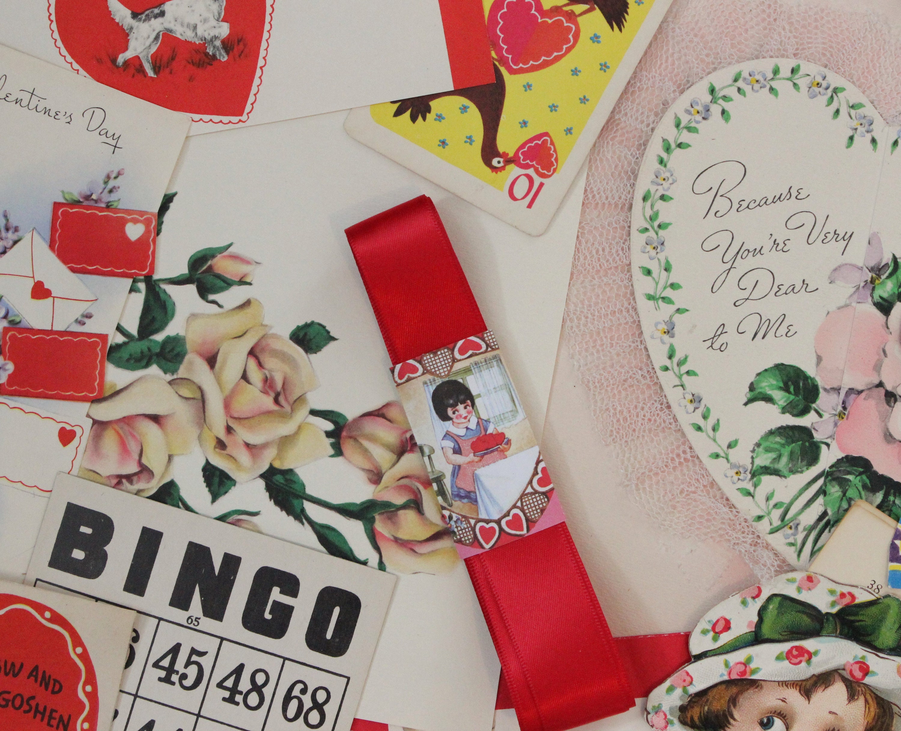 Vintage VALENTINE Ephemera Pack, Valentine Crafting Paper Supply