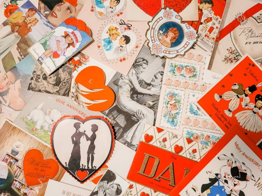 Vintage VALENTINE Ephemera Pack, Valentine Crafting Paper Supply