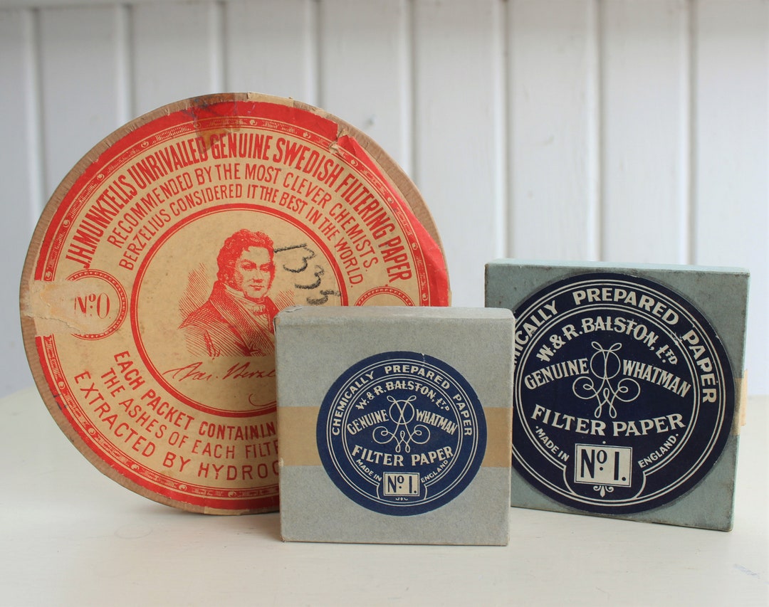 Set of Antique Chemist FILTER PAPER, Rare Ephemera, Vintage Medical ...