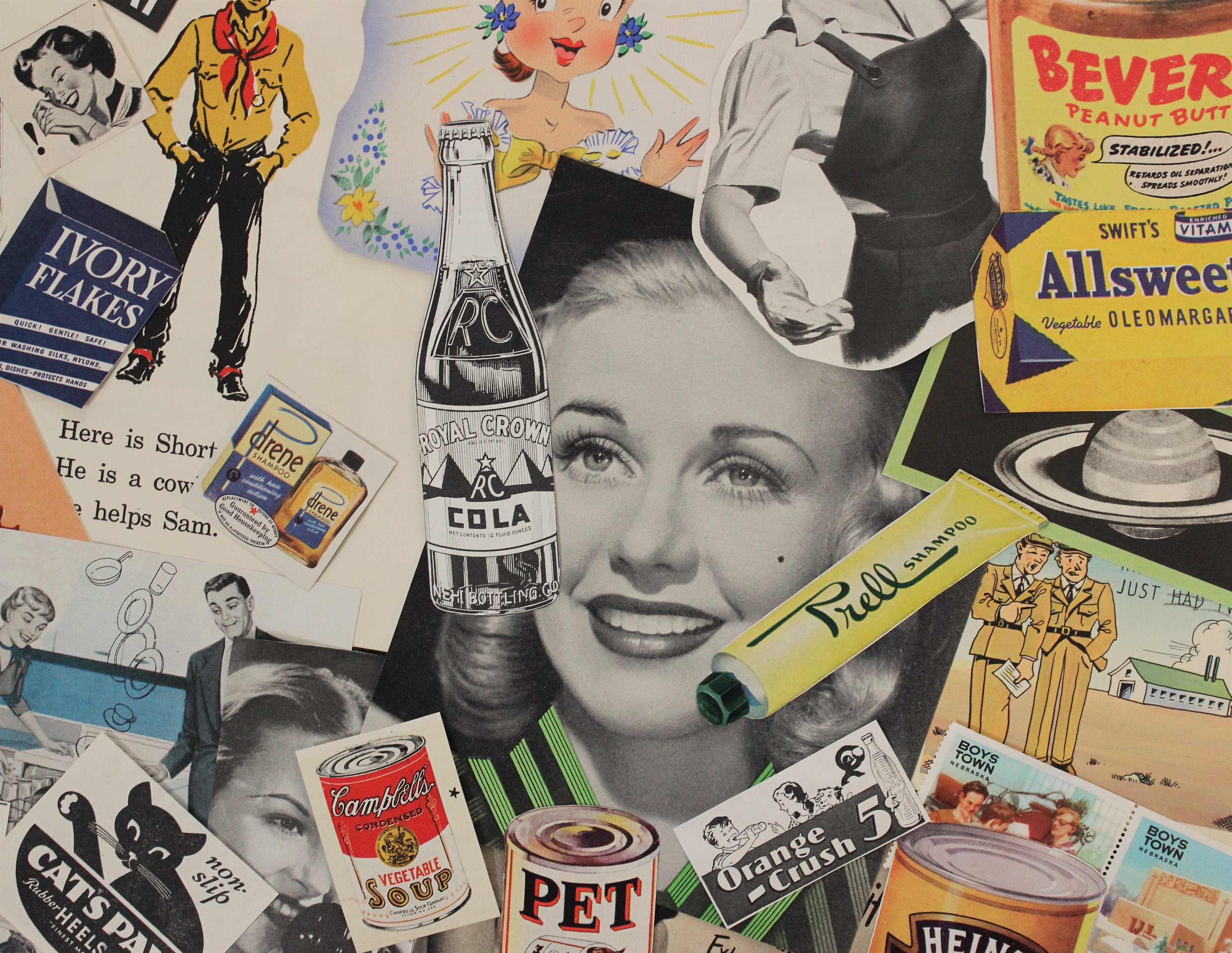 Huge Vintage RETRO KITSCH EPHEMERA Pack 85 Pieces, Vintage Advertising