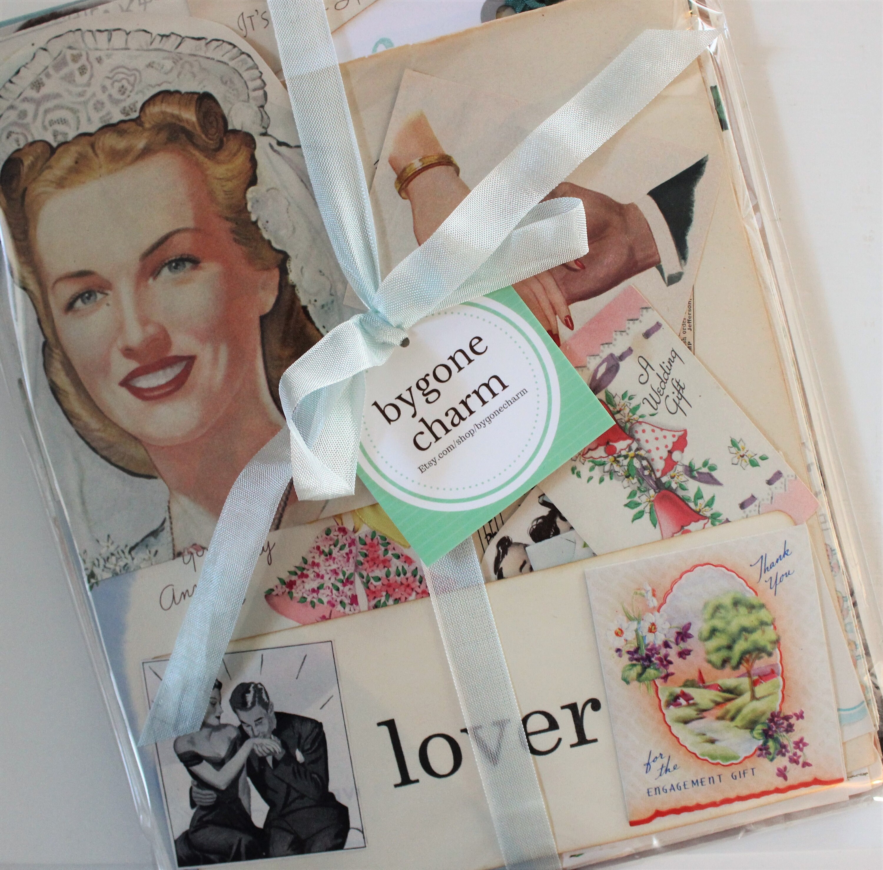 vintage wedding ephemera pack bride scrapbook supplies 60 pieces