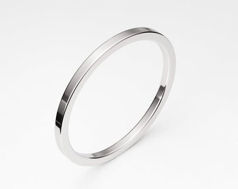 1.25mm Extra Thin Flat Ring Spacer, Sterling Silver, Square Ring, Thin Ring Divider, Ring Guard, Ring Spacer