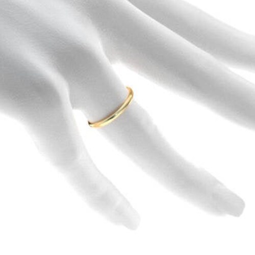 14K Solid Gold Wedding Band Men Women, Plain Yellow Gold Wedding Band, Dome, Make a Matching Wedding shops Bands Set 1.5mm 2mm 3mm 4mm 5mm 6mm