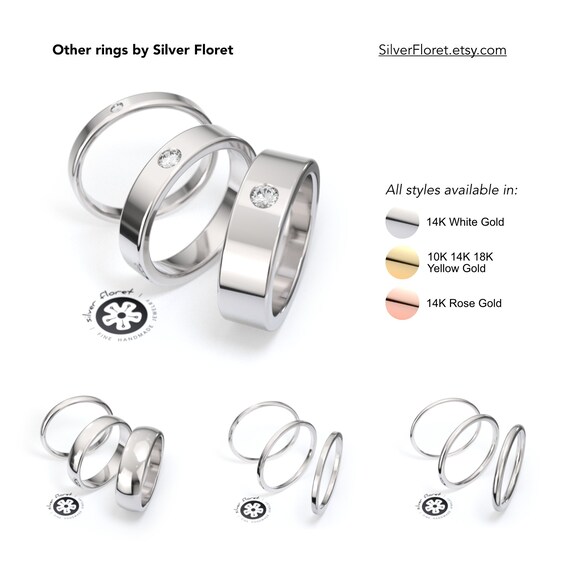 10k White Gold 2.5mm Flat Stacking Ring