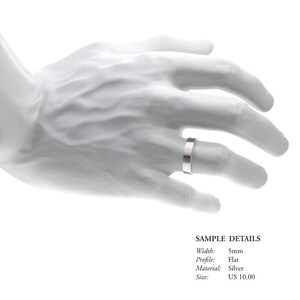 Promise Rings with Heart, His and Hers Promise Rings Set, Sterling Silver Rings 3mm & 5mm, Couple Rings Set, Matching Personalized Rings image 6