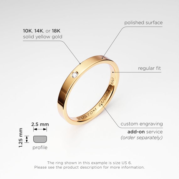 Solid 14K White Gold Wedding Band. Flat Plain Men's Women's Gold Wedding  Ring. Make a Matching Wedding Bands Set 2mm 2.5mm 3mm 4mm 5mm 6mm - Etsy