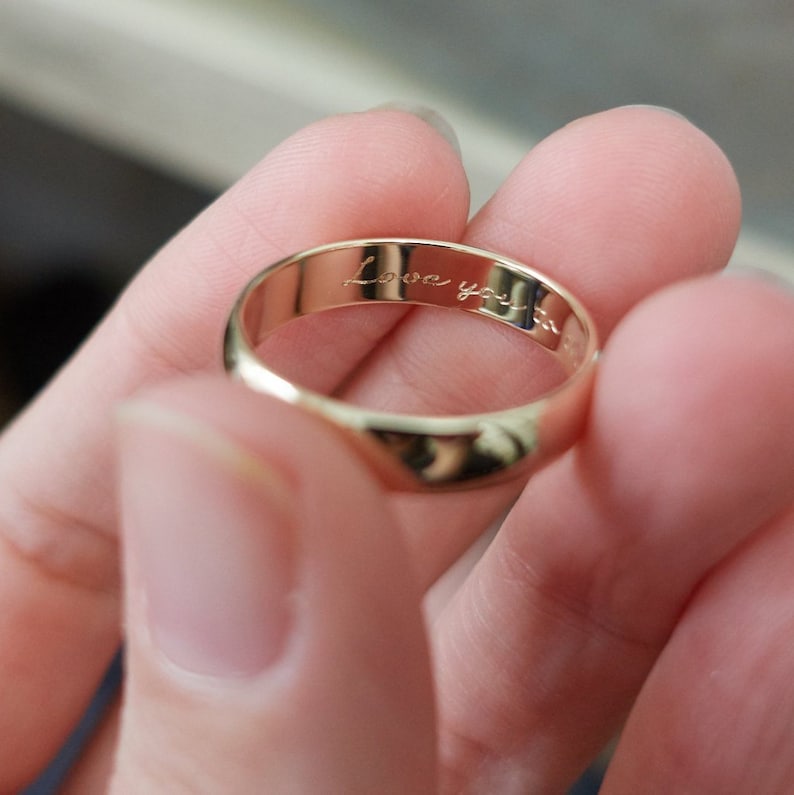 Personalized Ring Engraving Ring Order Addon Custom Deep Etsy