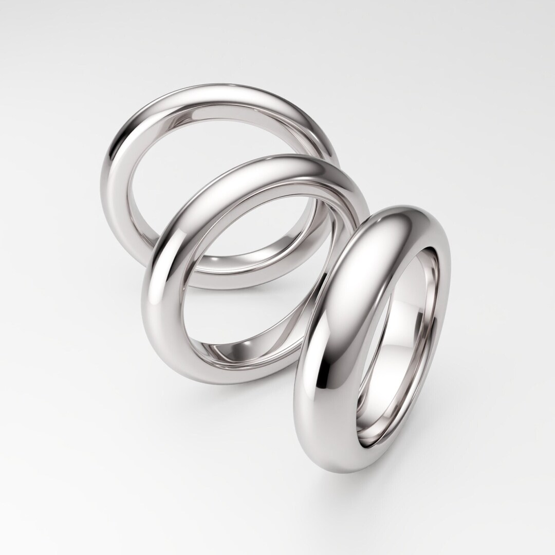 ULTRA THICK 950 Platinum Band, Solid Heavy Platinum Women's Men's ...