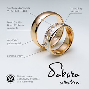 Wedding Anniversary Rings, Matching Rings Set, His and Hers Diamond ...