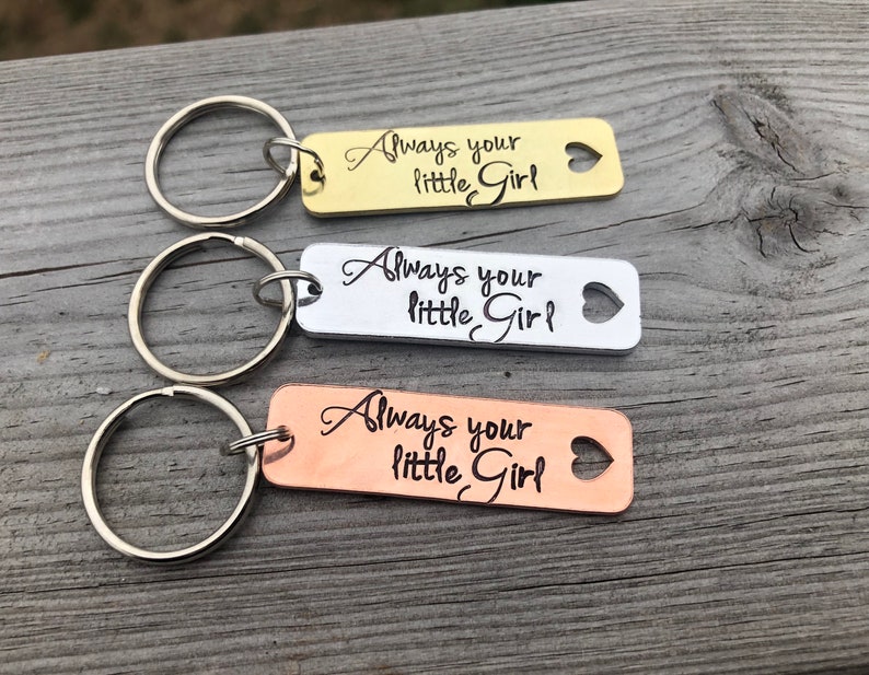 Father of the bride keyring and personalised gift box, Always your little Girl keyring, Father of the bride, Dad keyring image 2