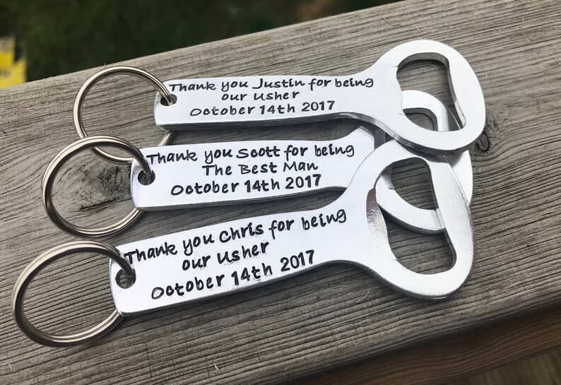Personalised Bottle Opener Groomsmen Gifts Usher Gift Best Etsy UK