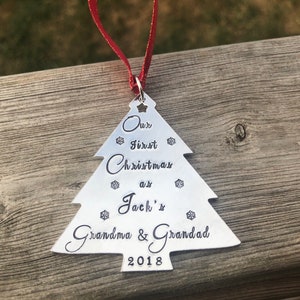 Christmas Tree Decoration, Personalised Tree Ornament, Baby's First Christmas, Personalised Bauble, Grandparent Decoration image 9