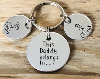 This Daddy belongs to.. personalised keyring, dad keyring, daddy keyring, papa keyring, Father’s Day gift, daddy gift