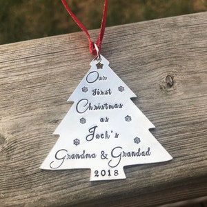 Christmas Tree Decoration, Personalised Tree Ornament, Baby's First Christmas, Personalised Bauble, Grandparent Decoration image 6