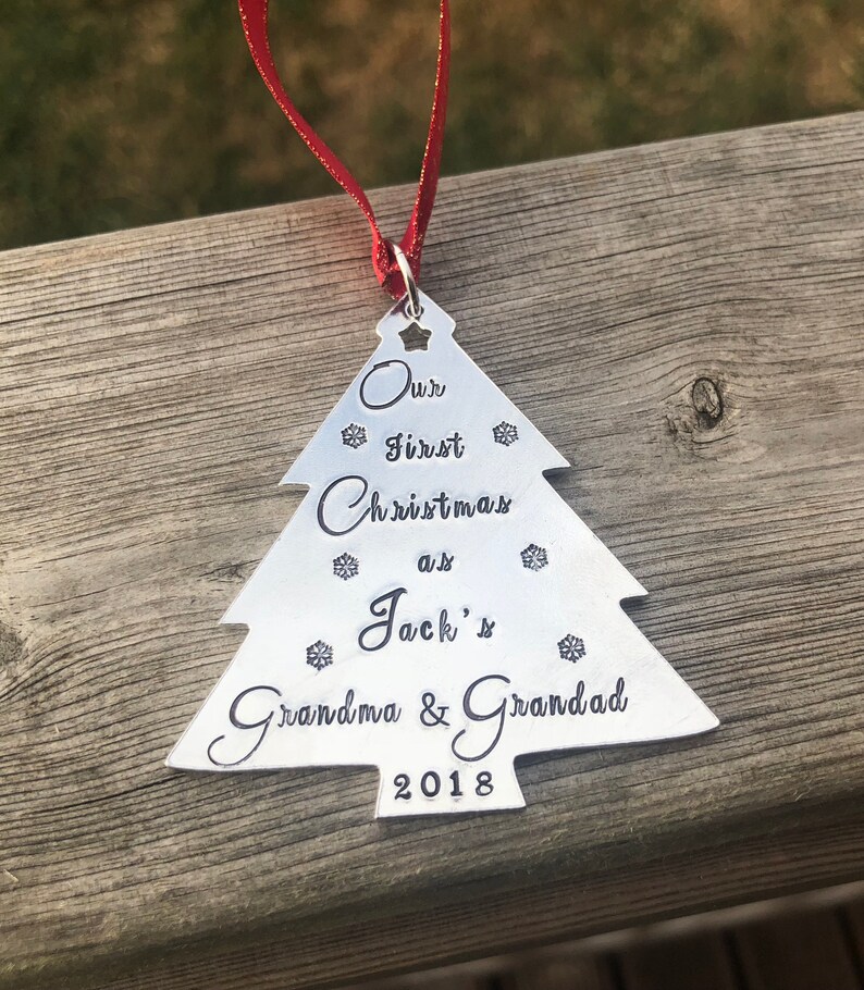 Christmas Tree Decoration, Personalised Tree Ornament, Baby's First Christmas, Personalised Bauble, Grandparent Decoration image 6