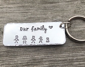 Personalised Family Keyring, Dad Keyring, Mum Keyring, Personalised Family Keyring, Mother’s Day Gift, Father’s Day Gift