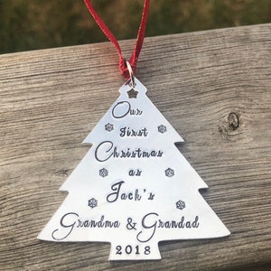 Christmas Tree Decoration, Personalised Tree Ornament, Baby's First Christmas, Personalised Bauble, Grandparent Decoration image 7