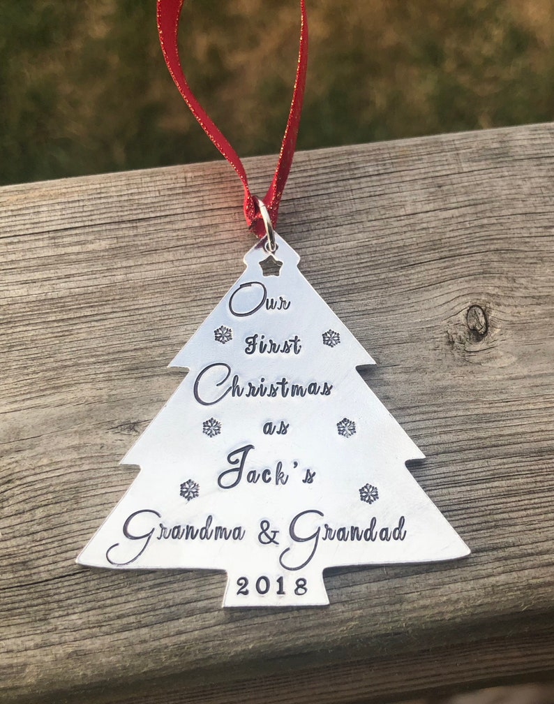 Christmas Tree Decoration, Personalised Tree Ornament, Baby's First Christmas, Personalised Bauble, Grandparent Decoration image 7