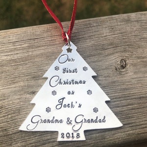 Christmas Tree Decoration, Personalised Tree Ornament, Baby's First Christmas, Personalised Bauble, Grandparent Decoration image 4