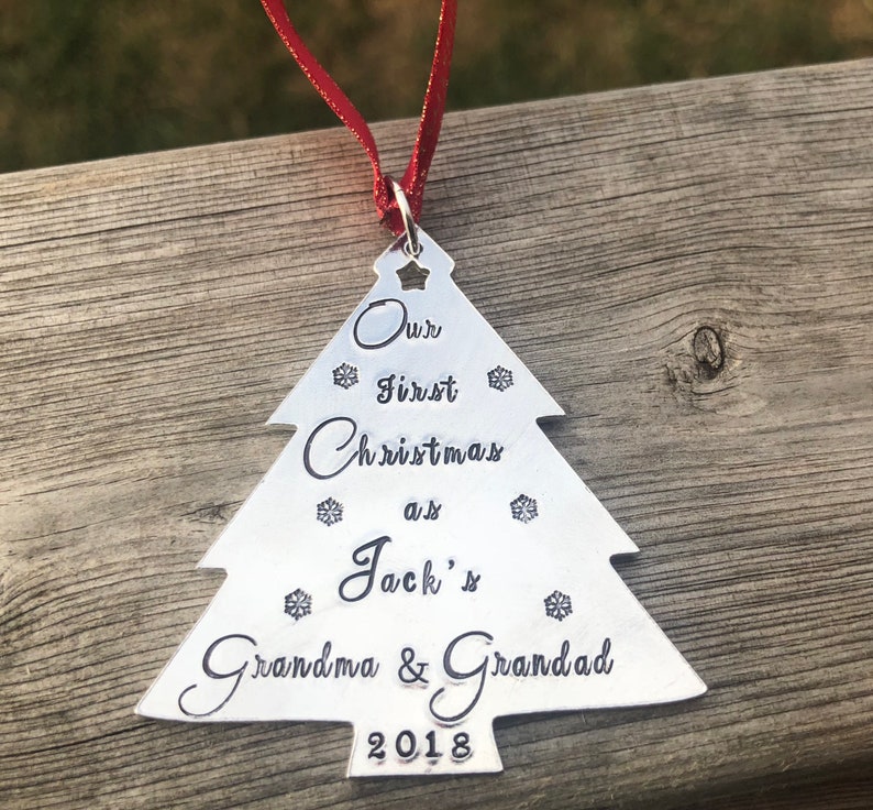 Christmas Tree Decoration, Personalised Tree Ornament, Baby's First Christmas, Personalised Bauble, Grandparent Decoration image 4