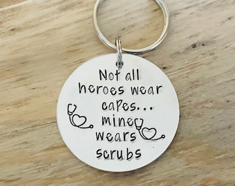 Hero Keyring, Nurse Gift, NHS Gift, Doctor Gift, Carer Gift, Midwife Gift, Appreciation gift