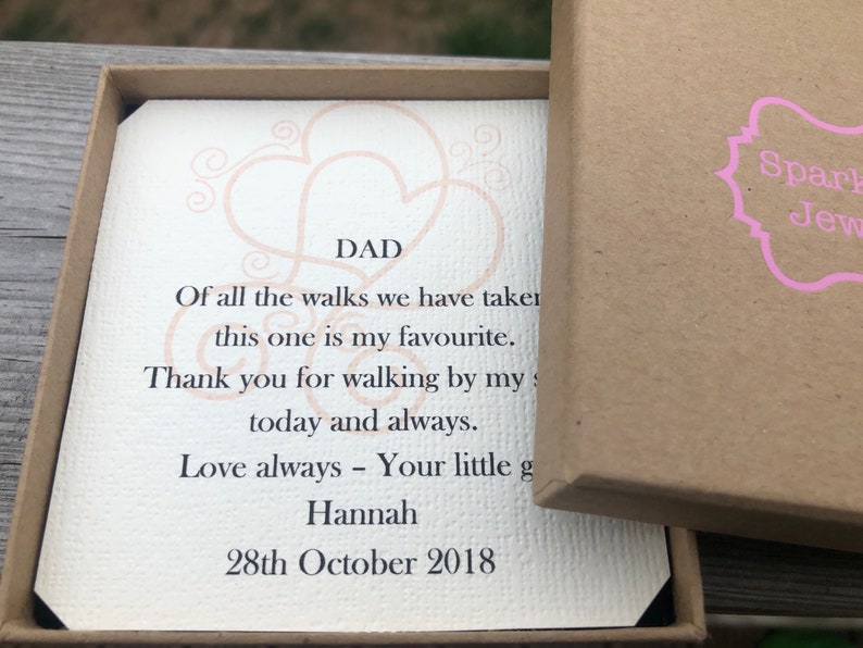 Father of the bride keyring and personalised gift box, Always your little Girl keyring, Father of the bride, Dad keyring image 5
