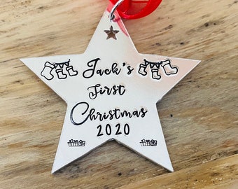 Baby's First Christmas, First Christmas Decoration, Personalised Christmas Decoration, Baby’s First Christmas