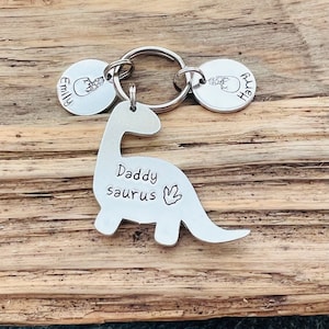 This Daddy Belongs To, Dinosaur Keyring, Daddysaurus, Gift For Dad, Daddy Keyring, Grandad gift, Father's day gift