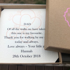 Father of the bride keyring and personalised gift box, Always your little Girl keyring, Father of the bride, Dad keyring image 6